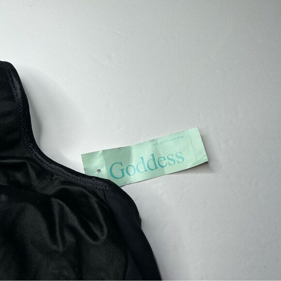 NEW Goddess Black Sports Bra 46D wire free wireless unlined GD5056 - Picture 2 of 8